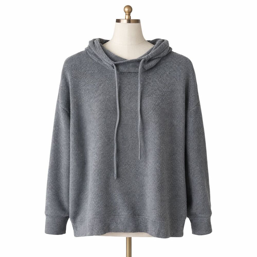 Athleta Daybreak Hooded CYA Cover Your Assets Pullover Gray Size Medium